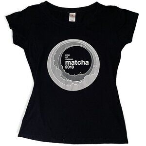 Y2K Asian Art Museum Matcha 2010 Graphic Short Sleeve Black T Shirt Women’s L